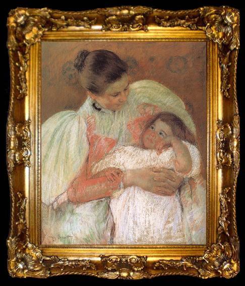 framed  Mary Cassatt Betweenmaid with kid, ta009-2